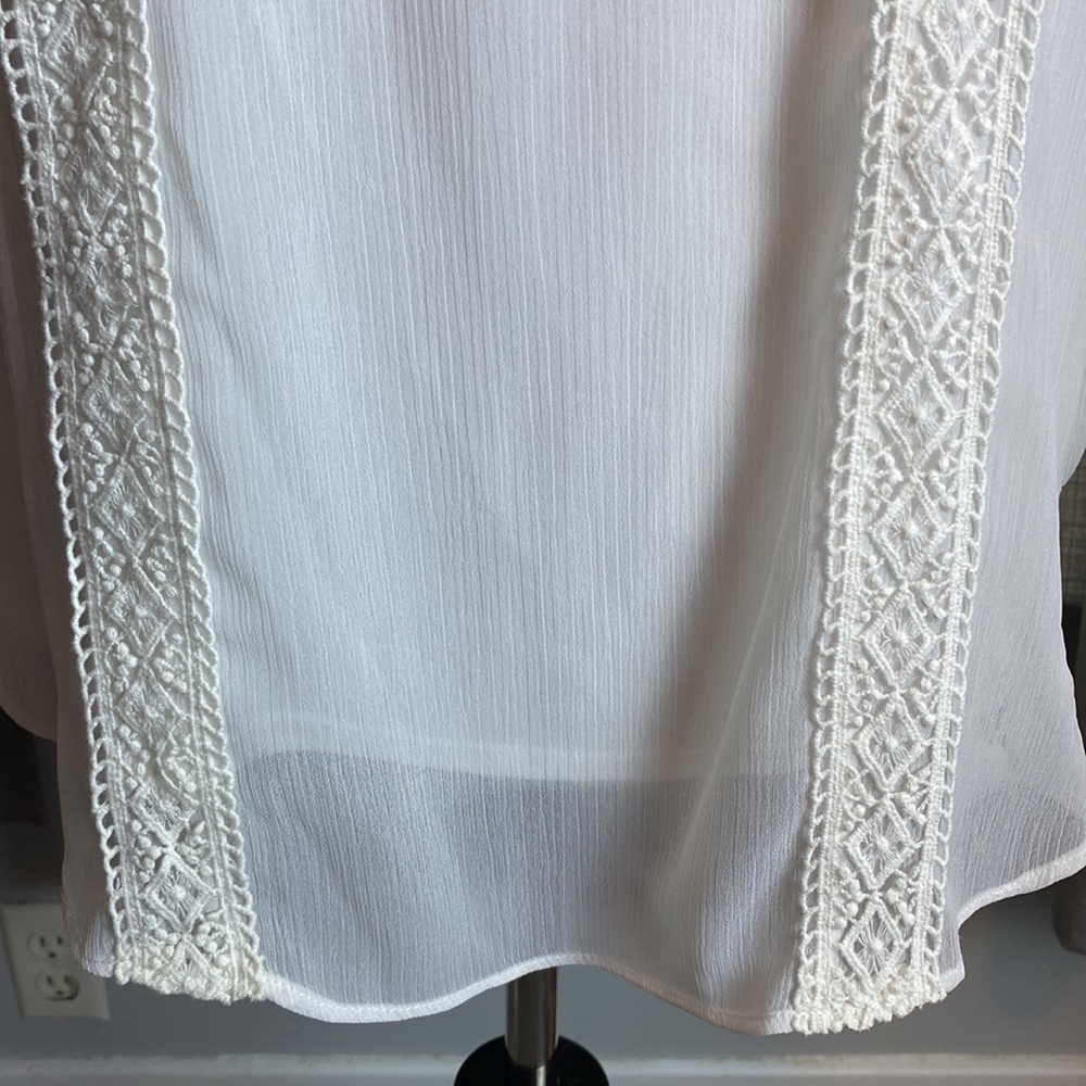 AB Studio Women’s 2 pc Tank & Blouse White sz L NWT - Picture 3 of 12